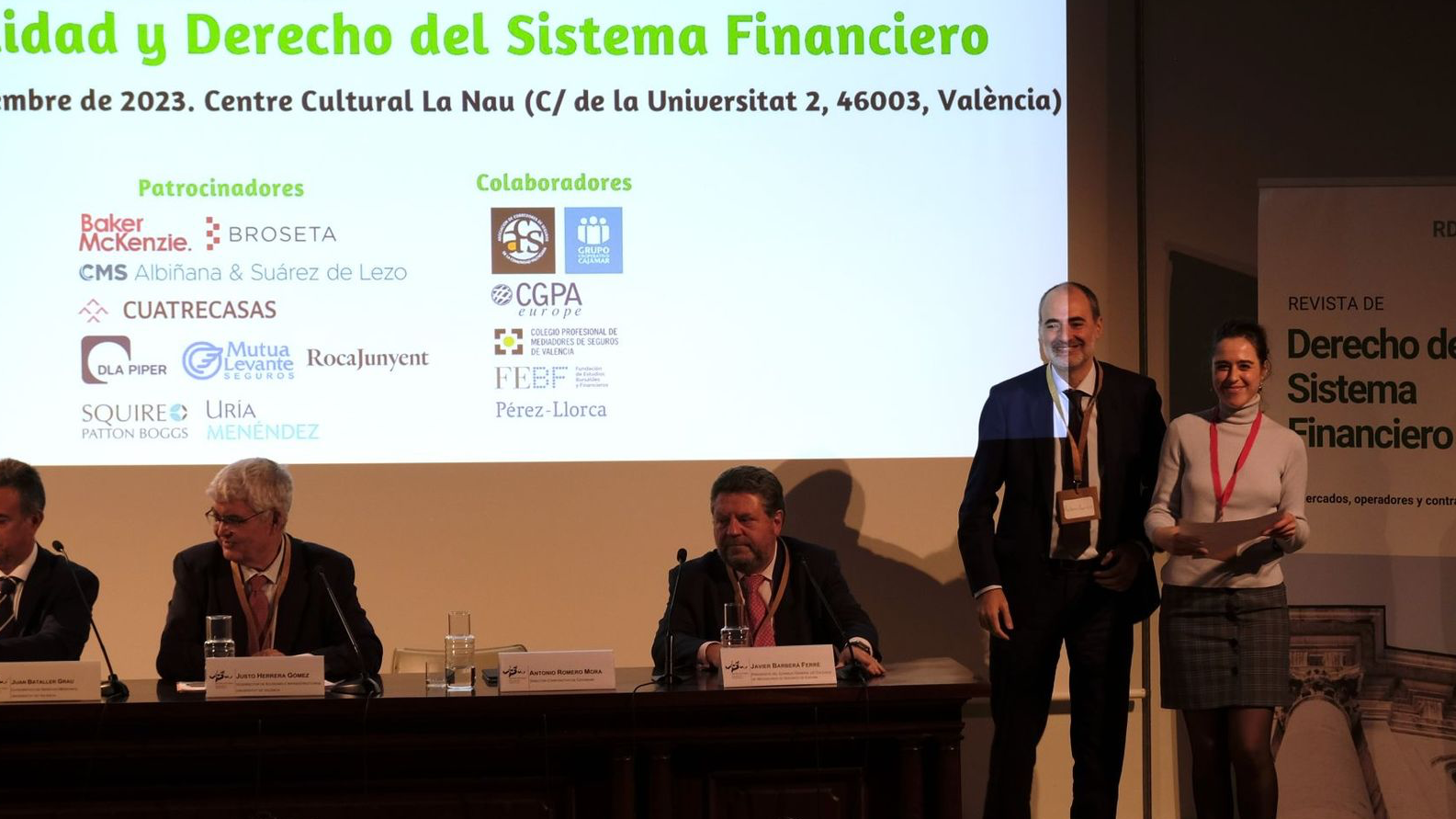 Comunicación en el Congreso Internacional "Sostenibilidad y Derecho del Sistema Financiero" celebrado en noviembre de 2023